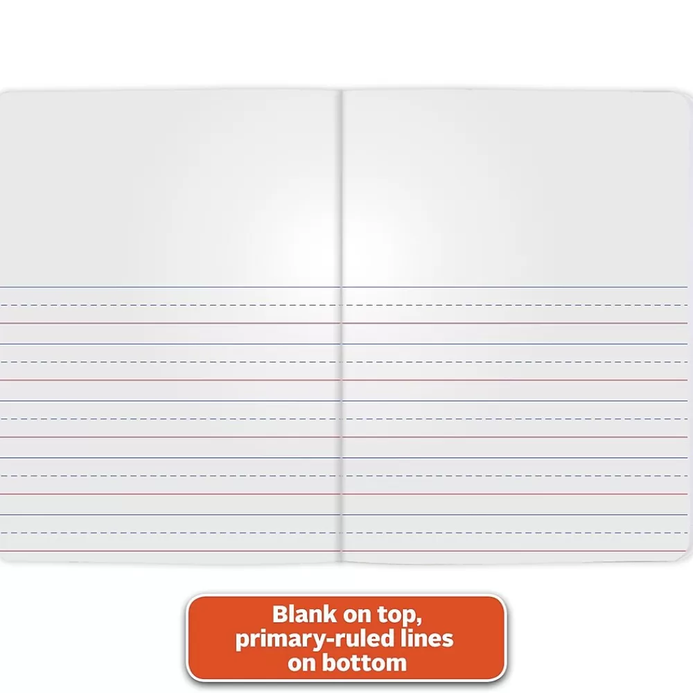 Mead Composition Notebooks<Grades K-2 Primary Ruled Journal 1-Subject Composition Notebook, 7.5" x 9.75", Wide Ruled, 100 Sheets, Blue (1040315)