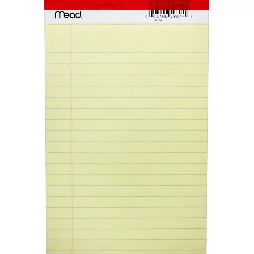 Mead Notepads<Junior Legal Pad, 5" x 8", 50 Sheets/Pad, 12 Pads (MEA59614-12)