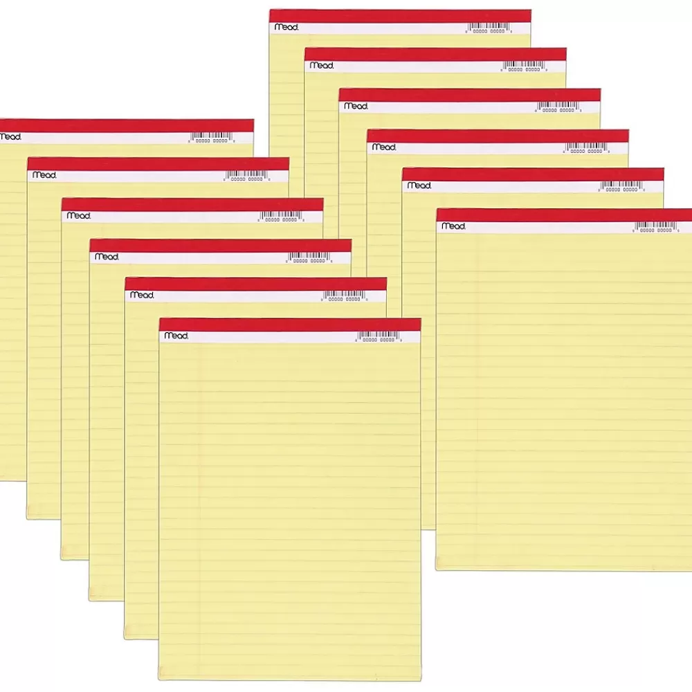 Mead Notepads<Standard Legal Pad, 8.5" x 11.75", 50 Sheets/Pad, 12 Pads (MEA59610-12)