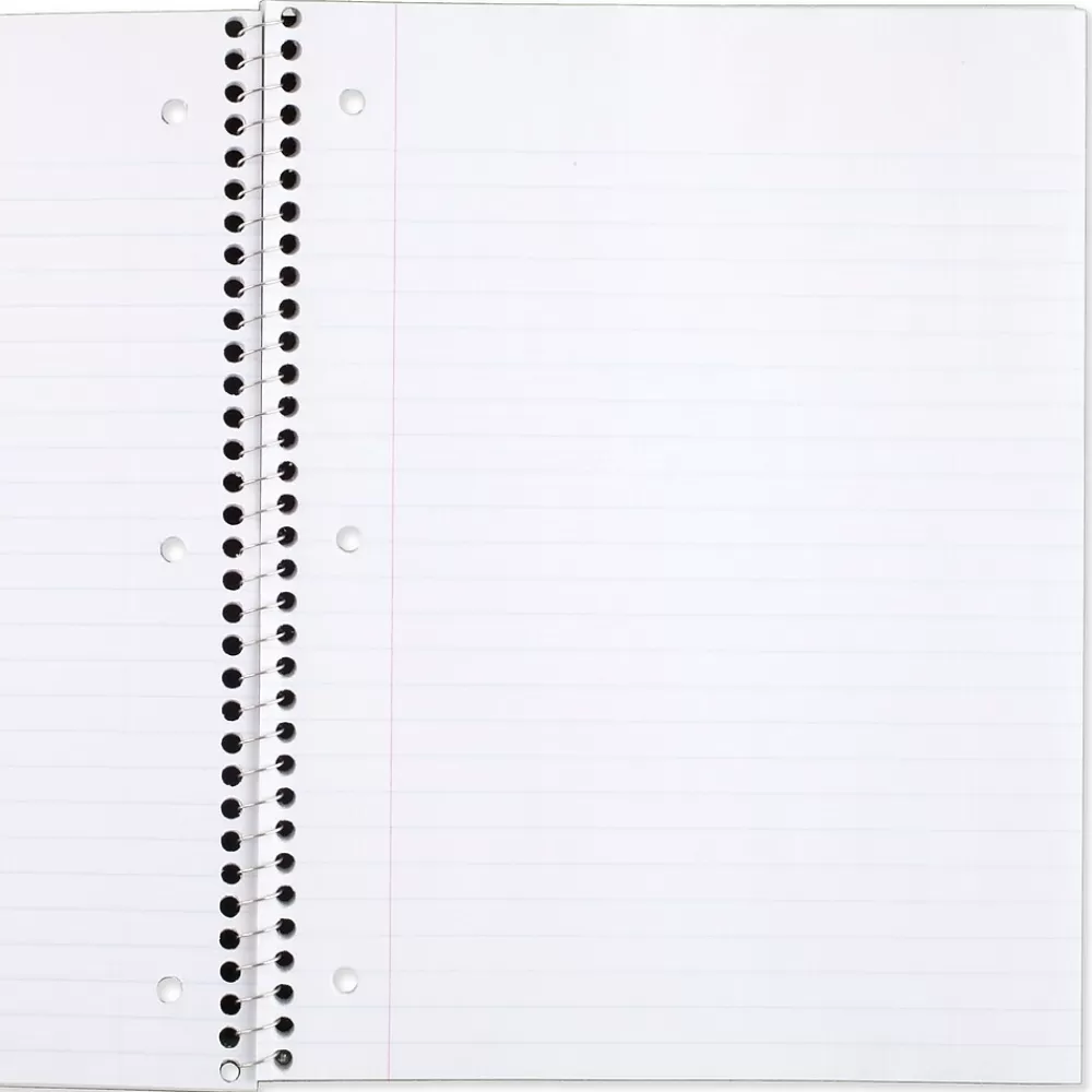 Mead Subject Notebooks<1-Subject Notebook, 8.0" x 10.5", Wide Ruled, 70 Sheets, Black (05510AA5)