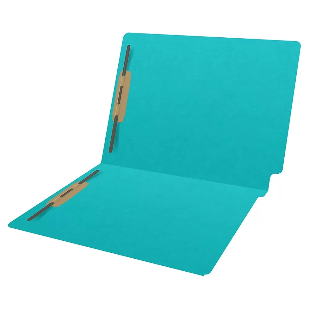 Medical Arts Press File Folders<Heavy-Duty End Tab File Folder, Straight Cut, Letter Size, Light Blue, 40/Box (S-09459-LBL)