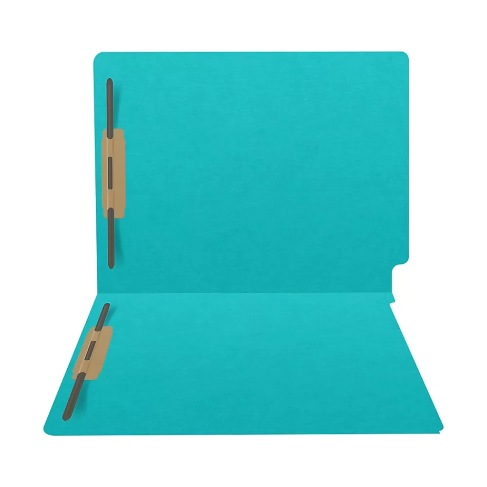 Medical Arts Press File Folders<Heavy-Duty End Tab File Folder, Straight Cut, Letter Size, Light Blue, 40/Box (S-09459-LBL)