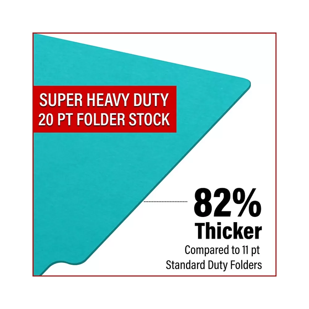 Medical Arts Press File Folders<Heavy-Duty End Tab File Folder, Straight Cut, Letter Size, Light Blue, 40/Box (S-09459-LBL)