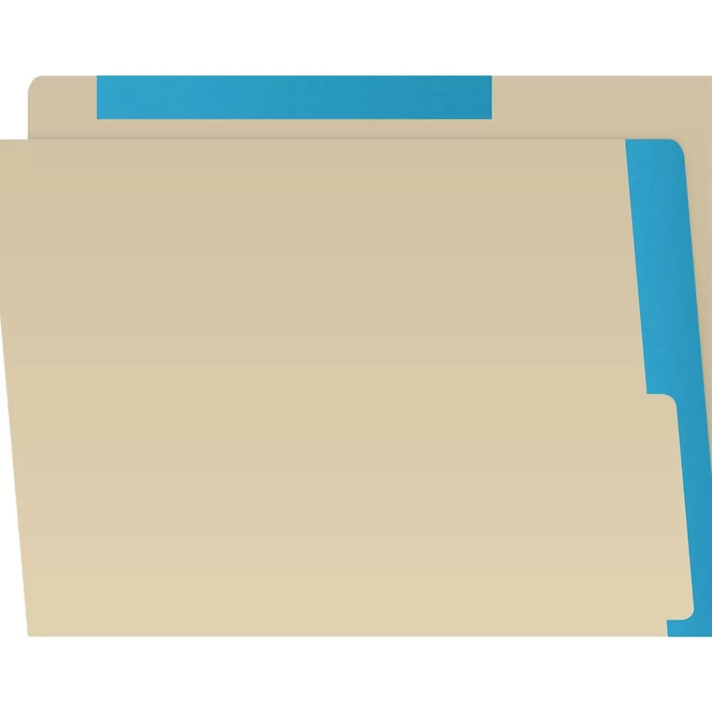 Medical Arts Press File Folders<Heavy-Duty End Tab File Folder, Straight Cut, Letter-Size, Manila, 50/Box (S-09466-BLU)