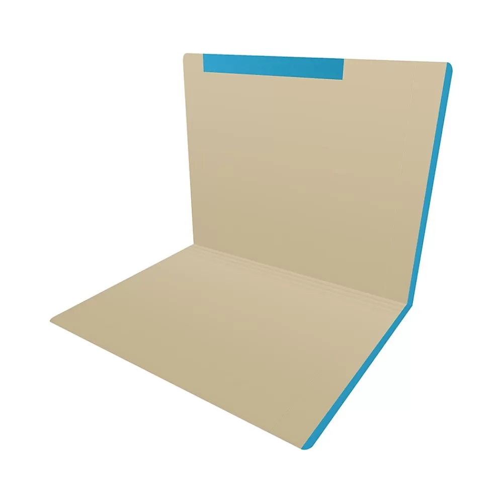 Medical Arts Press File Folders<Heavy-Duty End Tab File Folder, Straight Cut, Letter-Size, Manila, 50/Box (S-09466-BLU)