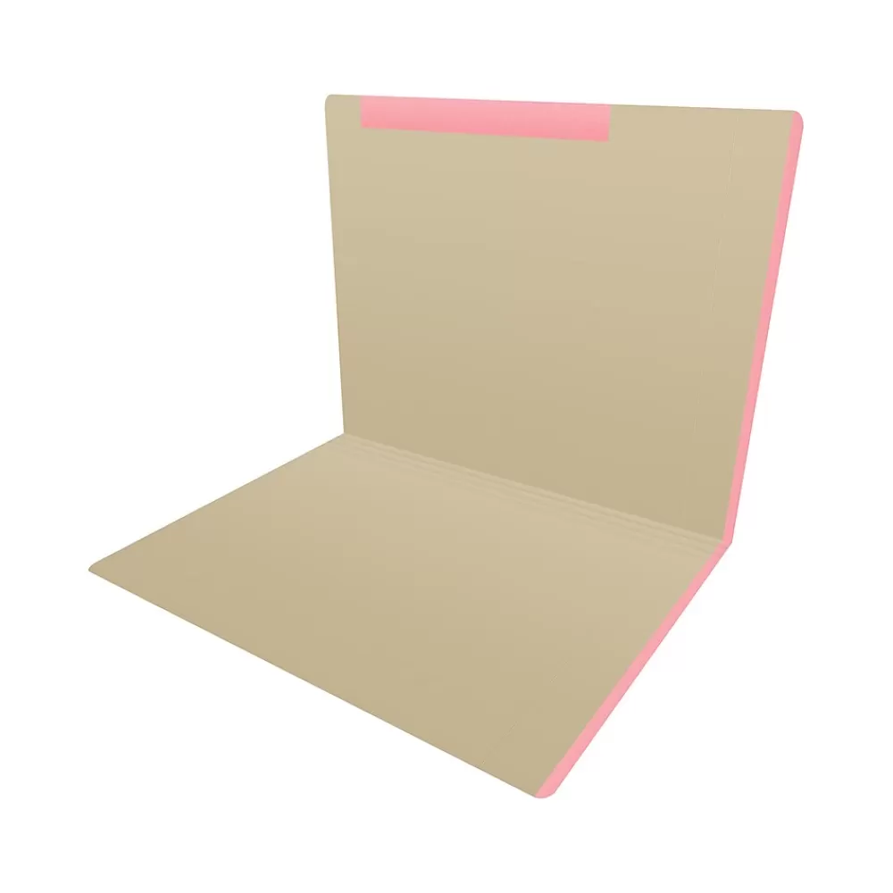 Medical Arts Press File Folders<Heavy-Duty End Tab File Folder, Straight Cut, Letter-Size, Manila, 50/Box (S-09466-PNK)