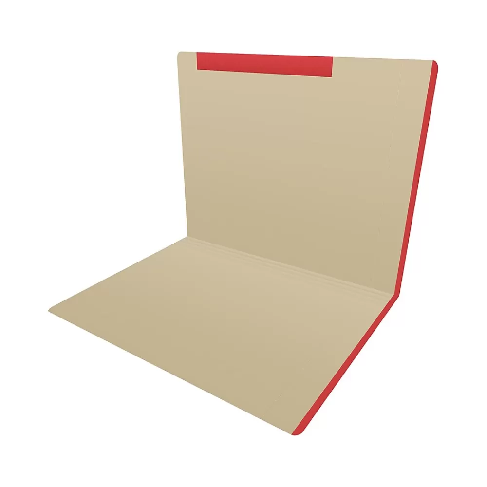 Medical Arts Press File Folders<Heavy-Duty End Tab File Folder, Straight Cut, Letter-Size, Manila, 50/Box (S-09466-RED)