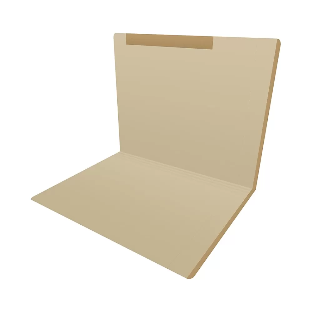Medical Arts Press File Folders<Heavy-Duty End Tab File Folder, Straight Cut, Letter-Size, Manila, 50/Box (S-09466-TAN)