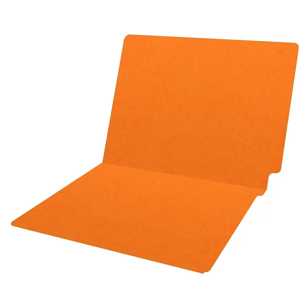 Medical Arts Press File Folders<Heavy-Duty End Tab File Folder, Straight Cut, Letter-Size, Orange, 40/Box (S-09458-ORG)