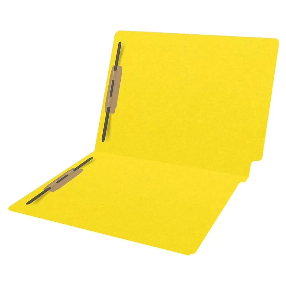 Medical Arts Press File Folders<Heavy-Duty End Tab File Folder, Straight Cut, Letter-Size, Yellow, 40/Box (S-09459-YLW)