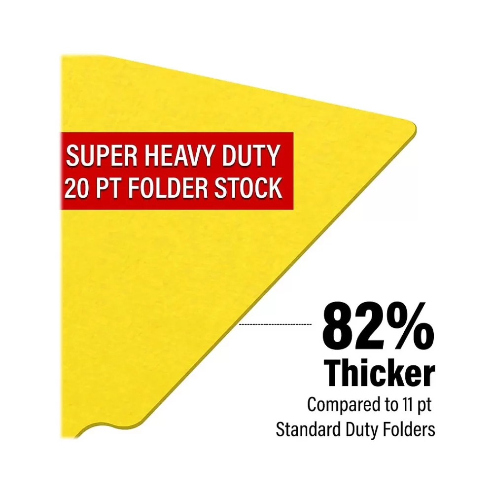 Medical Arts Press File Folders<Heavy-Duty End Tab File Folder, Straight Cut, Letter-Size, Yellow, 40/Box (S-09459-YLW)