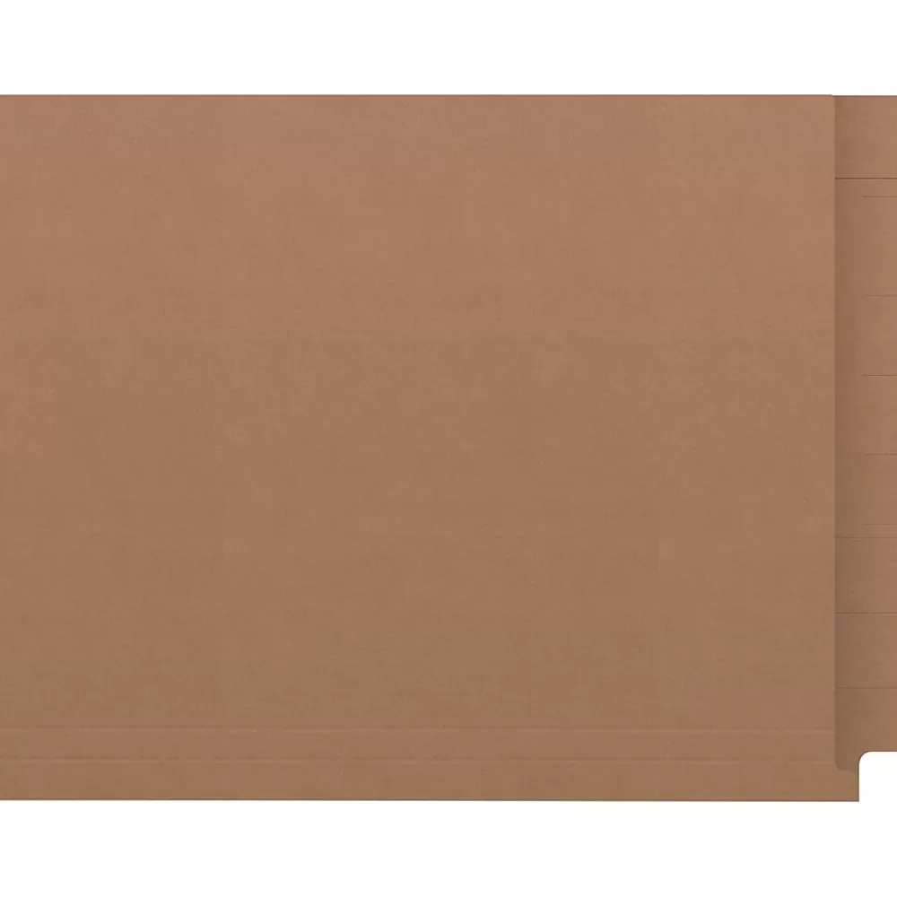 Medical Arts Press File Folders<Kardex Match Reinforced End Tab File Folder, Straight Cut, Letter Size, Brown Kraft, 100/Box (S-09482-BRN)