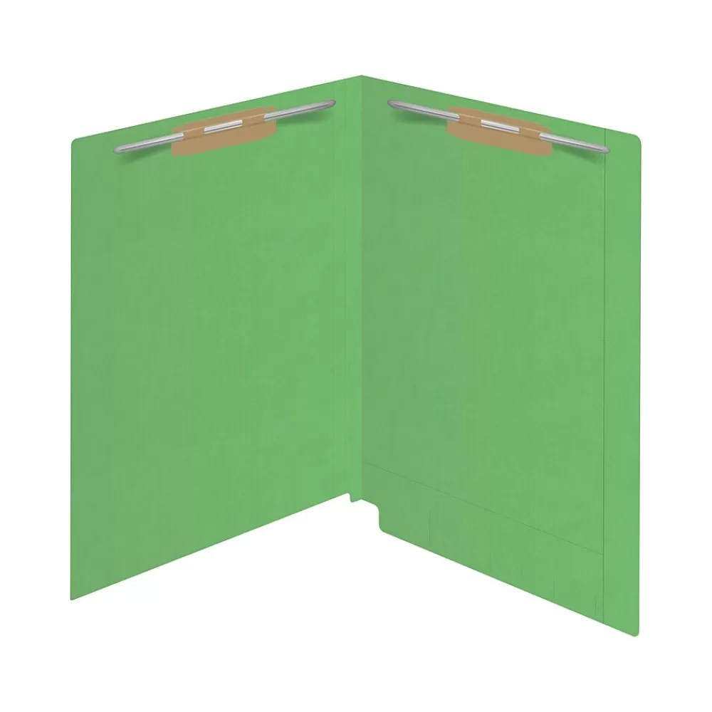 Medical Arts Press File Folders<Kardex Match Reinforced End Tab File Folder, Straight Cut, Letter Size, Green, 50/Box (S-09484-GRN)
