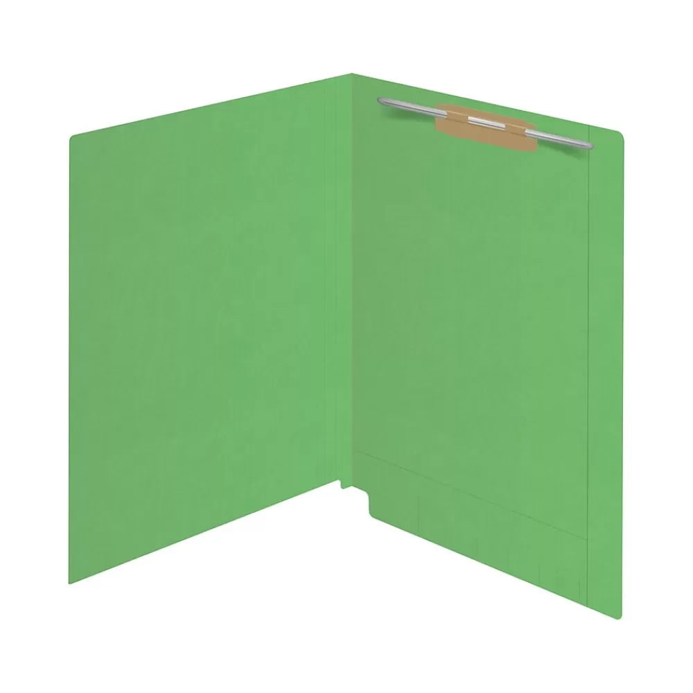 Medical Arts Press File Folders<Kardex Match Reinforced End Tab File Folder, Straight Cut, Letter Size, Green, 50/Box (S-09483-GRN)
