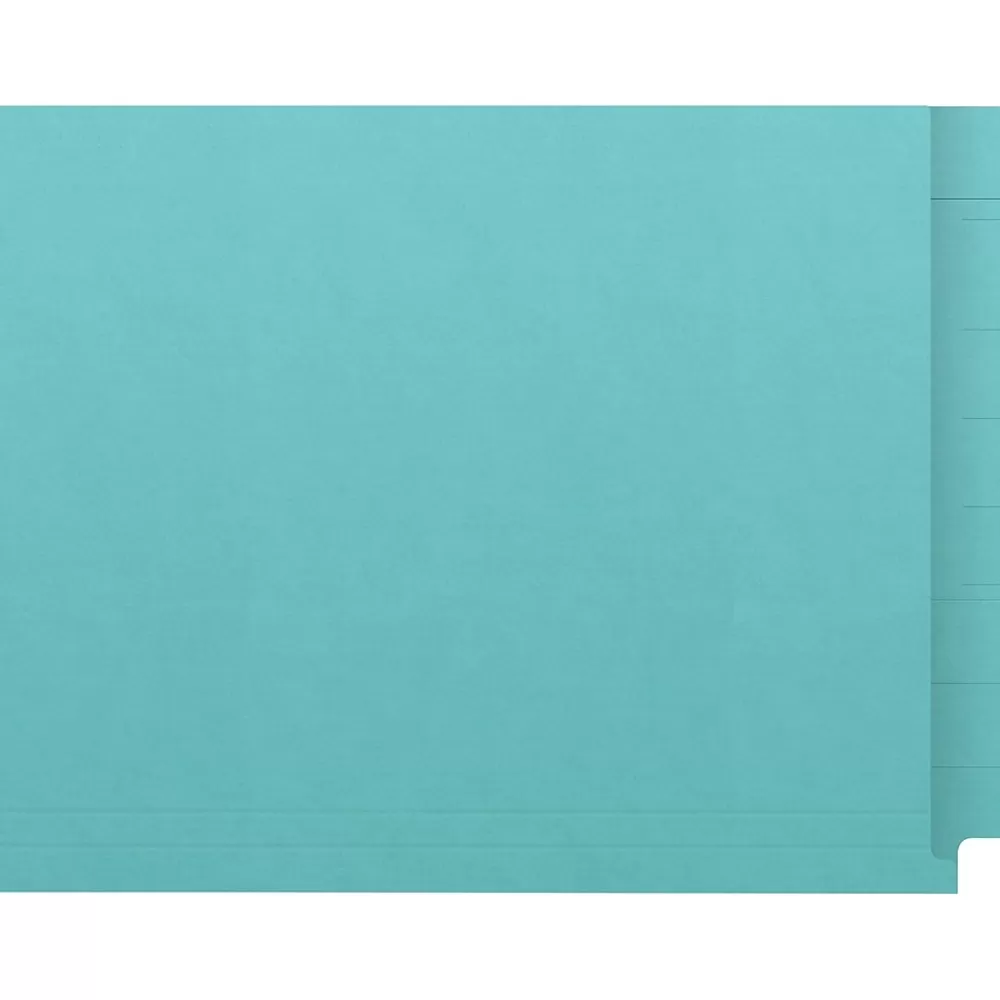 Medical Arts Press File Folders<Kardex Match Reinforced End Tab File Folder, Straight Cut, Letter Size, Light Blue, 50/Box (S-09483-LBL)