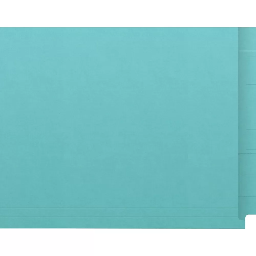 Medical Arts Press File Folders<Kardex Match Reinforced End Tab File Folder, Straight Cut, Letter Size, Light Blue, 50/Box (S-09484-LBL)