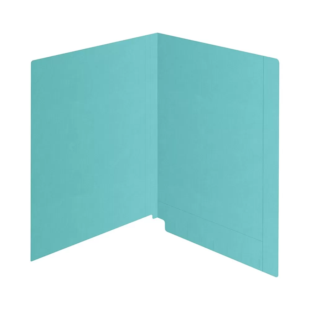 Medical Arts Press File Folders<Kardex Match Reinforced End Tab File Folder, Straight Cut, Letter Size, Light Blue, 100/Box (S-09482-LBL)