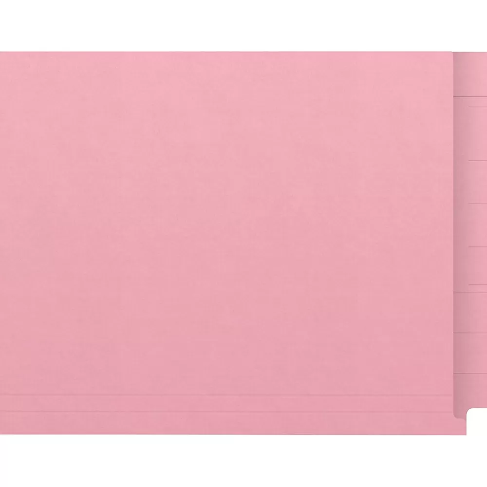 Medical Arts Press File Folders<Kardex Match Reinforced End Tab File Folder, Straight Cut, Letter Size, Pink, 50/Box (S-09483-PNK)