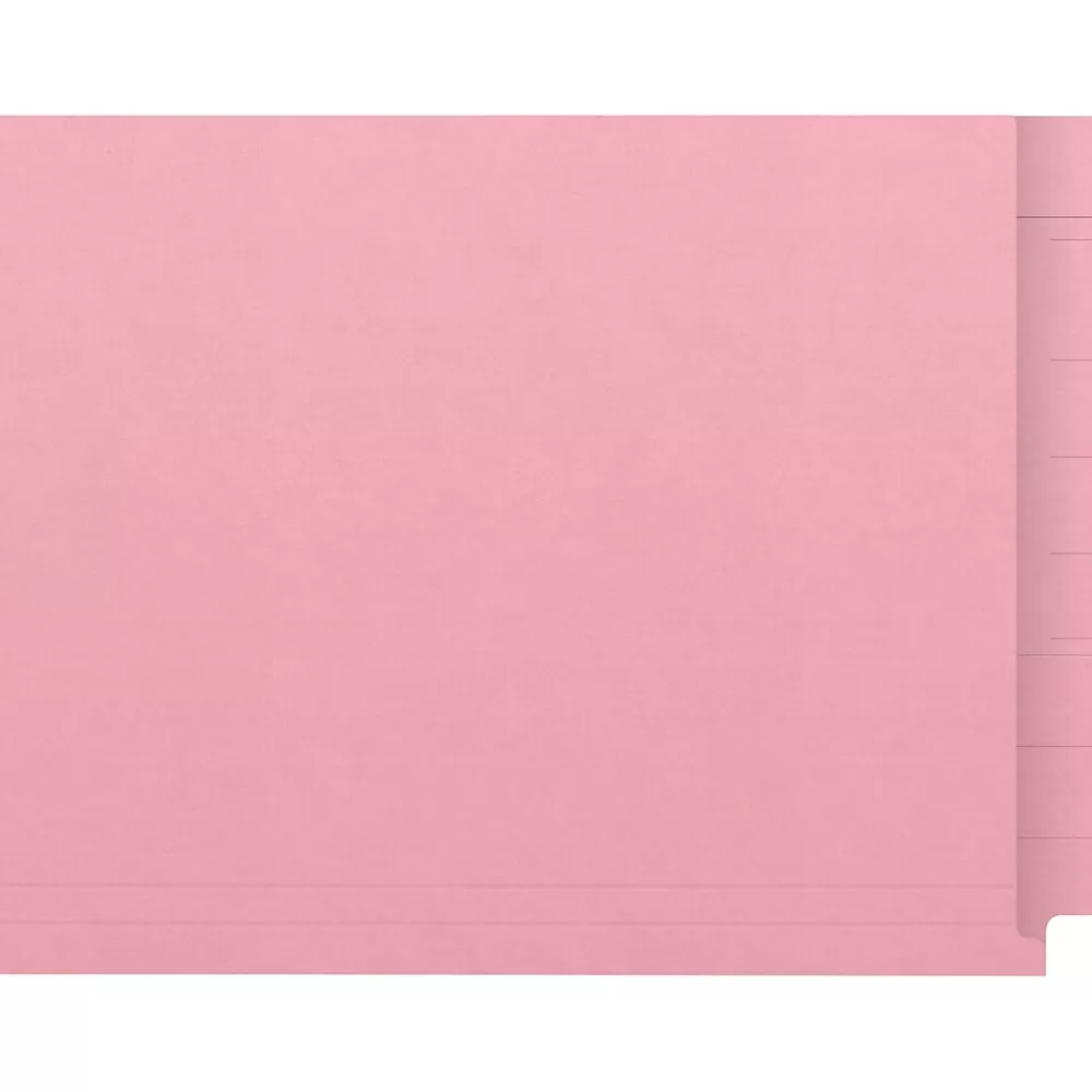 Medical Arts Press File Folders<Kardex Match Reinforced End Tab File Folder, Straight Cut, Letter Size, Pink, 100/Box (S-09482-PNK)