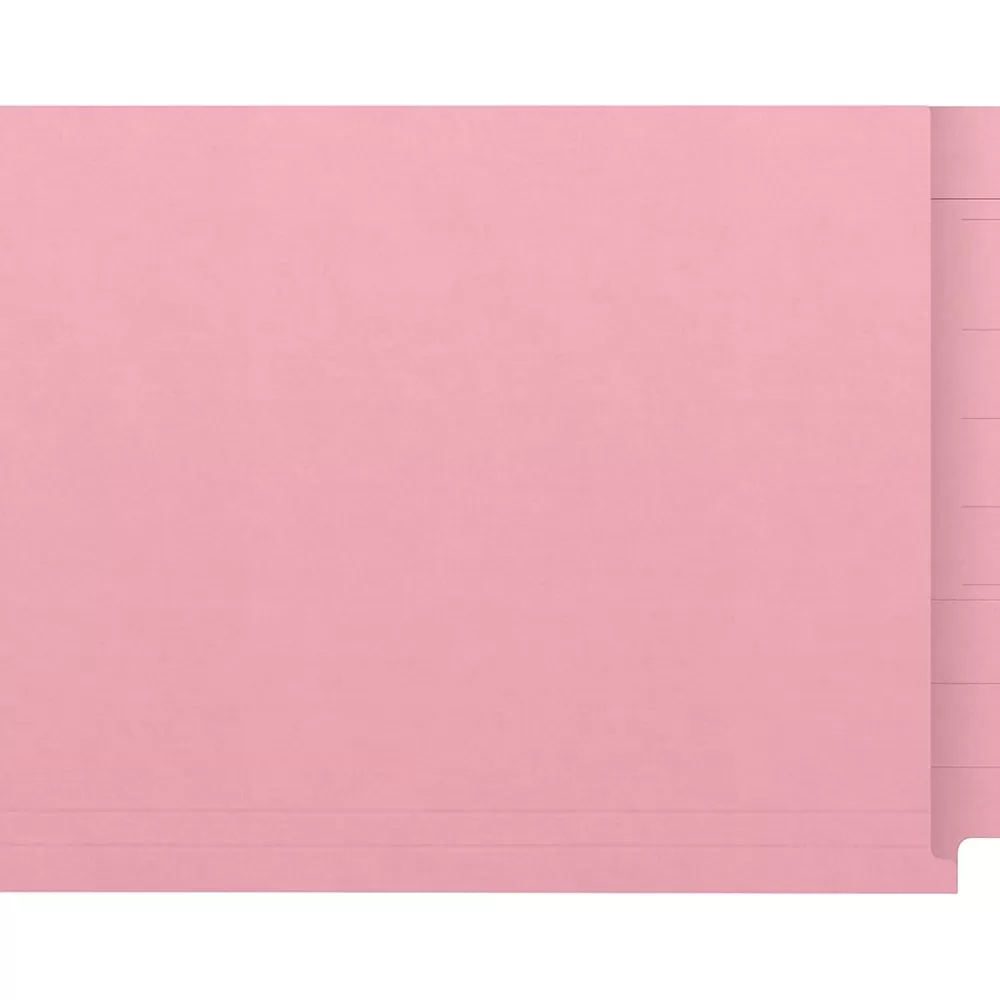 Medical Arts Press File Folders<Kardex Match Reinforced End Tab File Folder, Straight Cut, Letter Size, Pink, 50/Box (S-09484-PNK)
