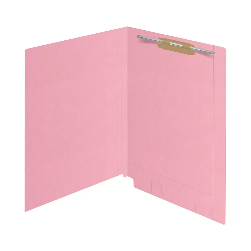 Medical Arts Press File Folders<Kardex Match Reinforced End Tab File Folder, Straight Cut, Letter Size, Pink, 50/Box (S-09483-PNK)