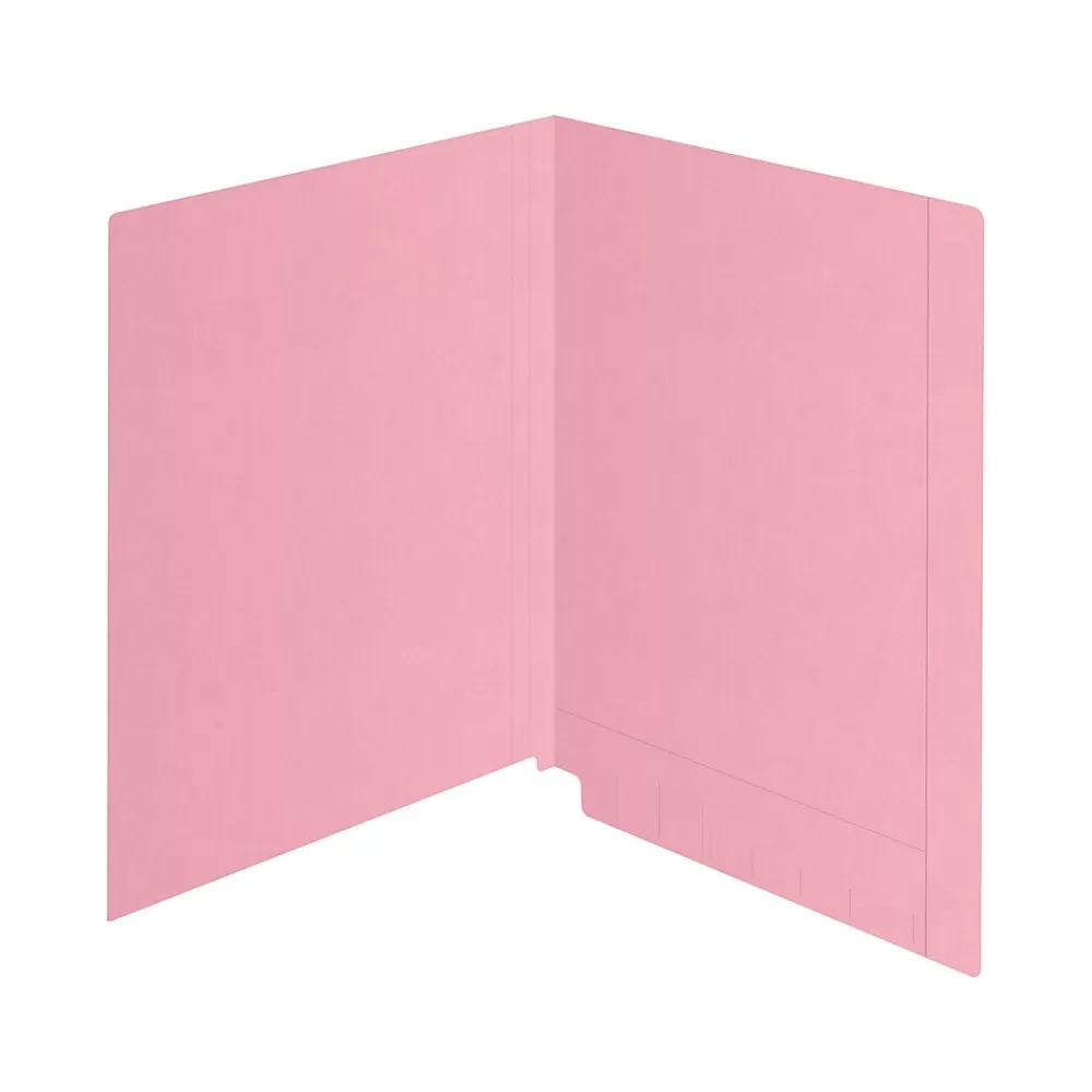 Medical Arts Press File Folders<Kardex Match Reinforced End Tab File Folder, Straight Cut, Letter Size, Pink, 100/Box (S-09482-PNK)