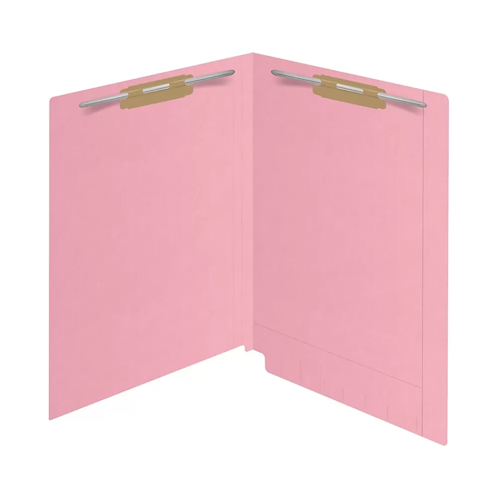 Medical Arts Press File Folders<Kardex Match Reinforced End Tab File Folder, Straight Cut, Letter Size, Pink, 50/Box (S-09484-PNK)