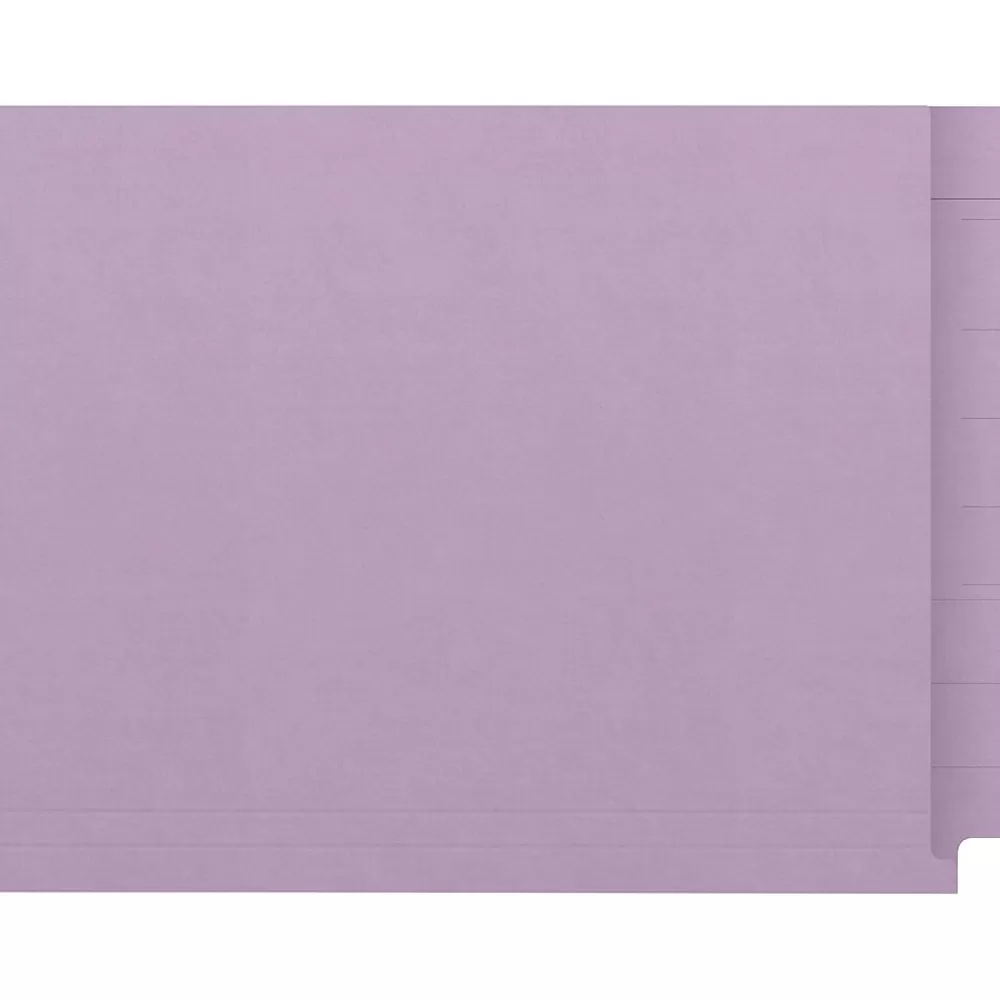 Medical Arts Press File Folders<Kardex Match Reinforced End Tab File Folder, Straight Cut, Letter Size, Purple, 100/Box (S-09482-PRP)