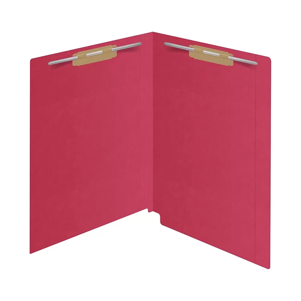 Medical Arts Press File Folders<Kardex Match Reinforced End Tab File Folder, Straight Cut, Letter Size, Red, 50/Box (S-09484-RED)