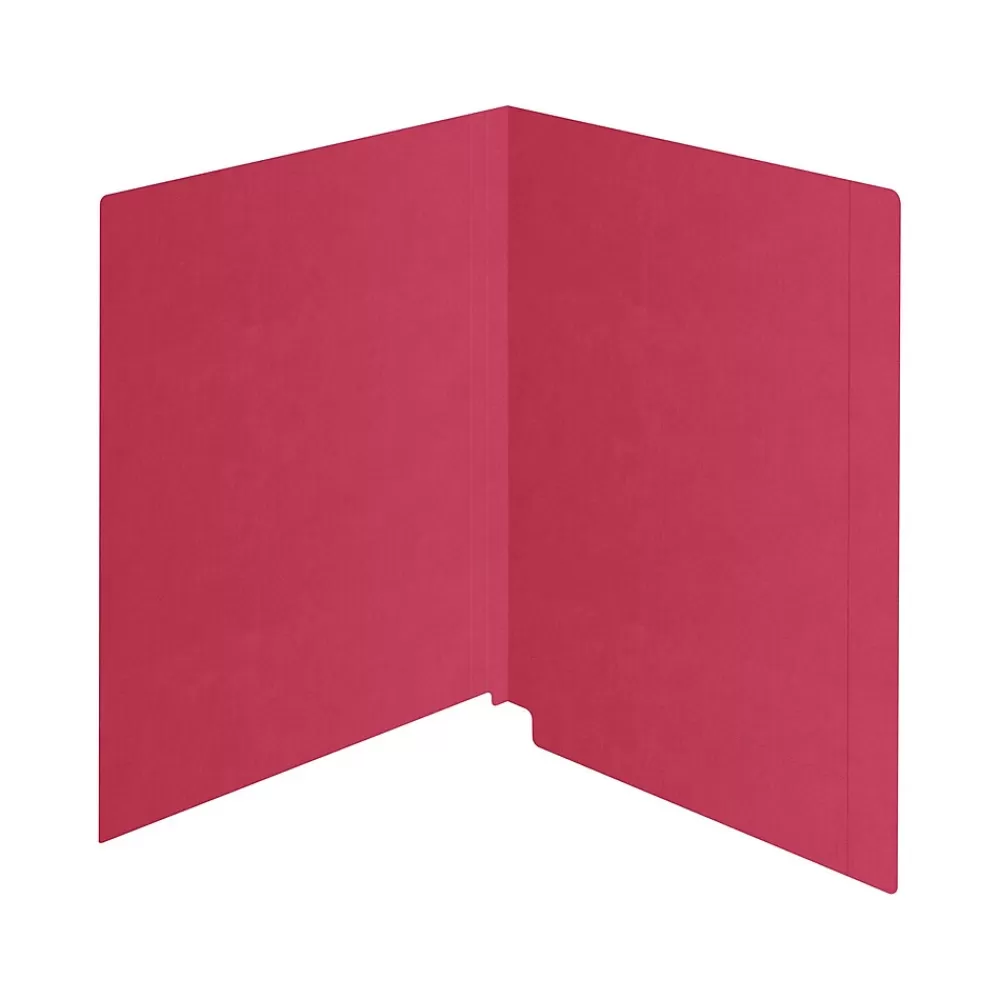 Medical Arts Press File Folders<Kardex Match Reinforced End Tab File Folder, Straight Cut, Letter Size, Red, 100/Box (S-09482-RED)