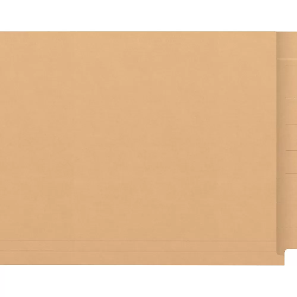 Medical Arts Press File Folders<Kardex Match Reinforced End Tab File Folder, Straight Cut, Letter Size, Tan, 100/Box (S-09482-TAN)