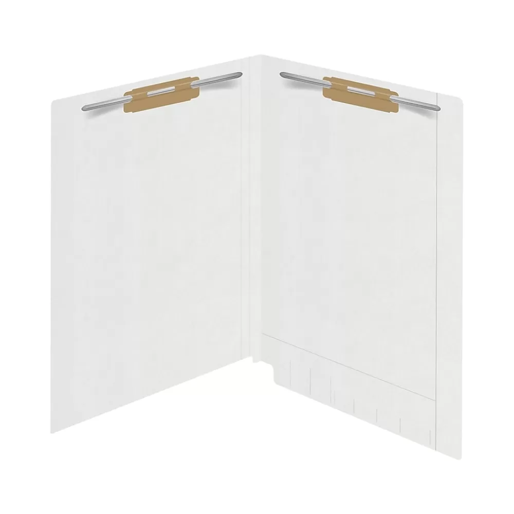 Medical Arts Press File Folders<Kardex Match Reinforced End Tab File Folder, Straight Cut, Letter Size, White, 50/Box (S-09484-WHT)