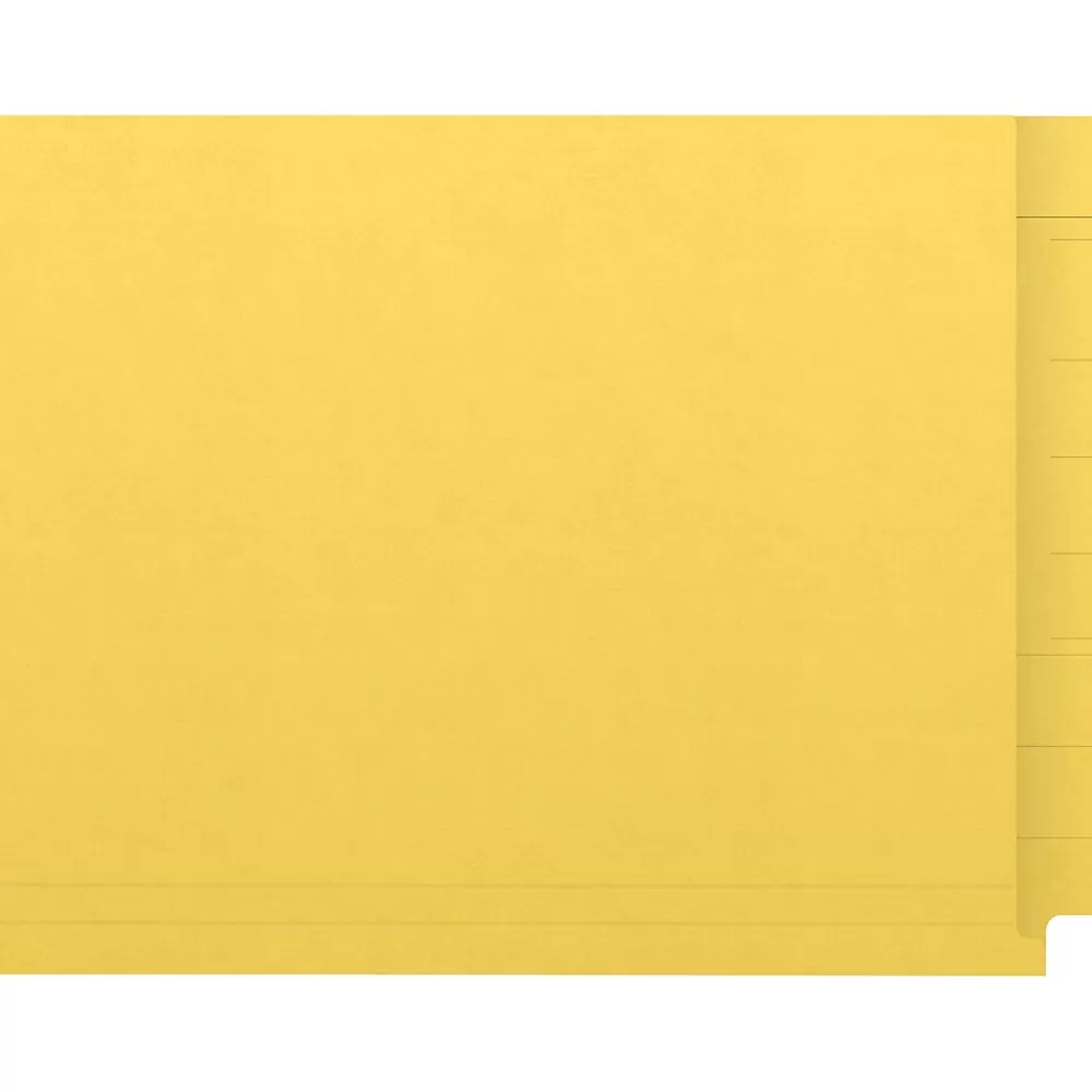 Medical Arts Press File Folders<Kardex Match Reinforced End Tab File Folder, Straight Cut, Letter Size, Yellow, 50/Box (S-09484-YLW)
