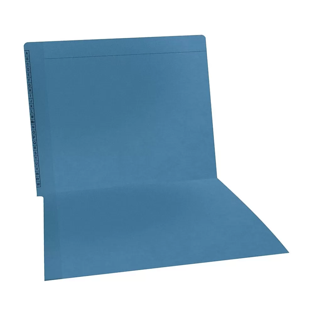 Medical Arts Press File Folders<Kardex Match Reinforced End Tab File Folder, Straight Cut, Letter-Size, Blue, 100/Box (F1170-BLU)