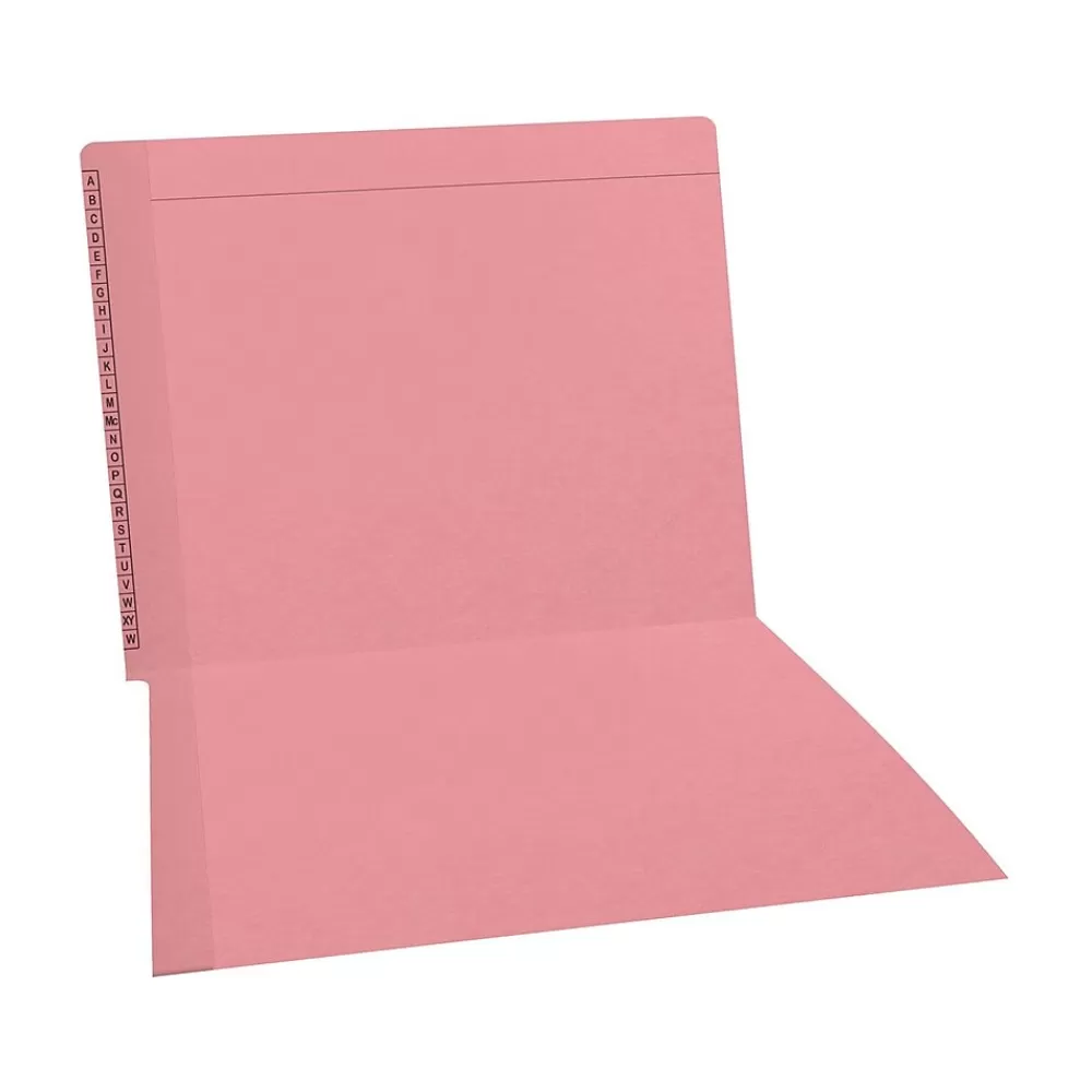 Medical Arts Press File Folders<Kardex Match Reinforced End Tab File Folder, Straight Cut, Letter-Size, Pink, 100/Box (F1170-PNK)