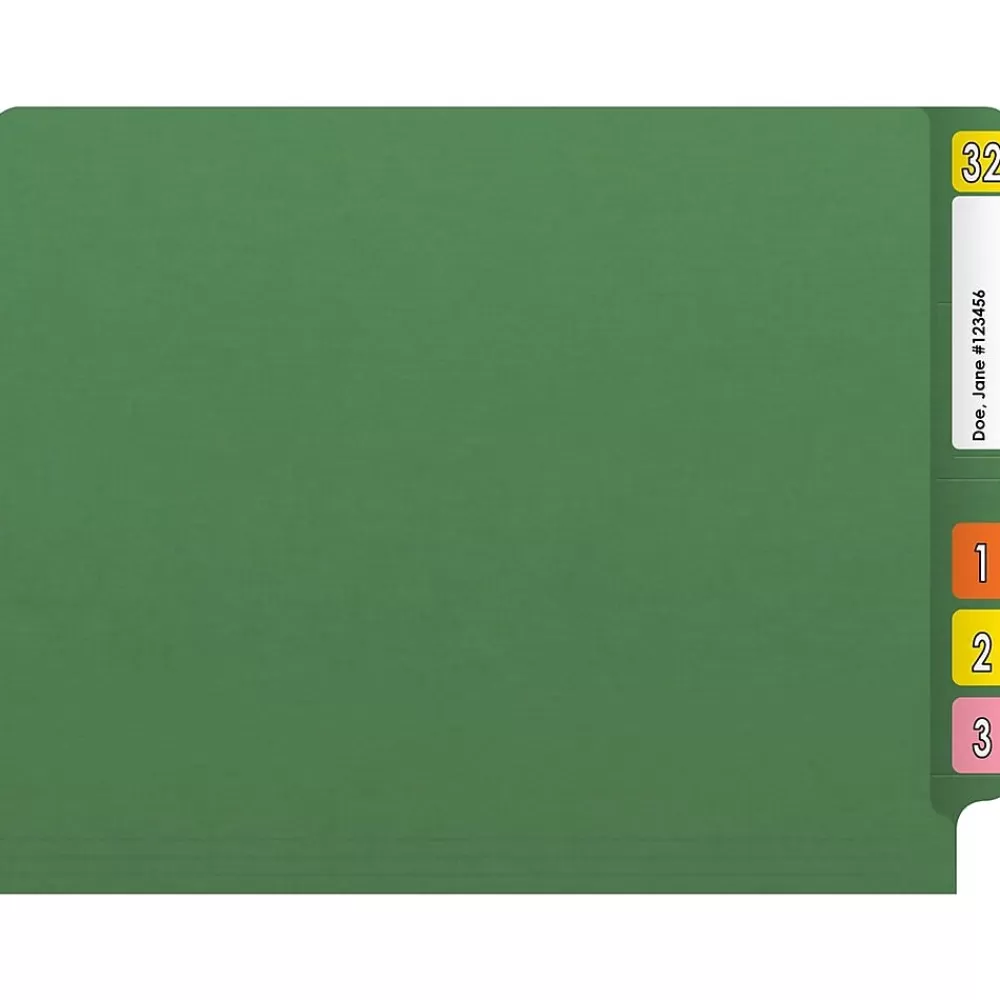 Medical Arts Press File Folders<Reinforced End Tab File Folder, Straight Cut, Letter-Size, Green, 250/Carton (S-01502-GRN-B)