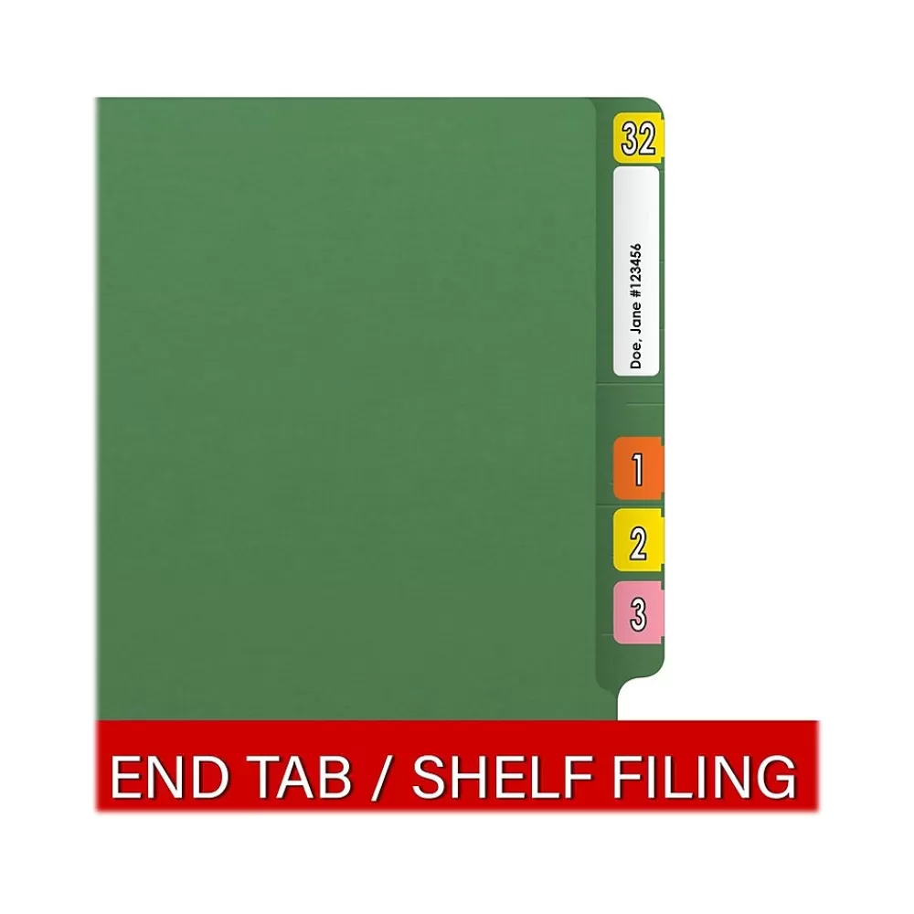 Medical Arts Press File Folders<Reinforced End Tab File Folder, Straight Cut, Letter-Size, Green, 250/Carton (S-01502-GRN-B)