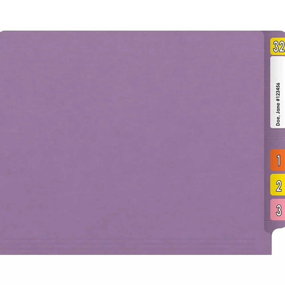 Medical Arts Press File Folders<Reinforced End Tab File Folder, Straight Cut, Letter-Size, Lavender, 50/Box (S-01601-LAV)