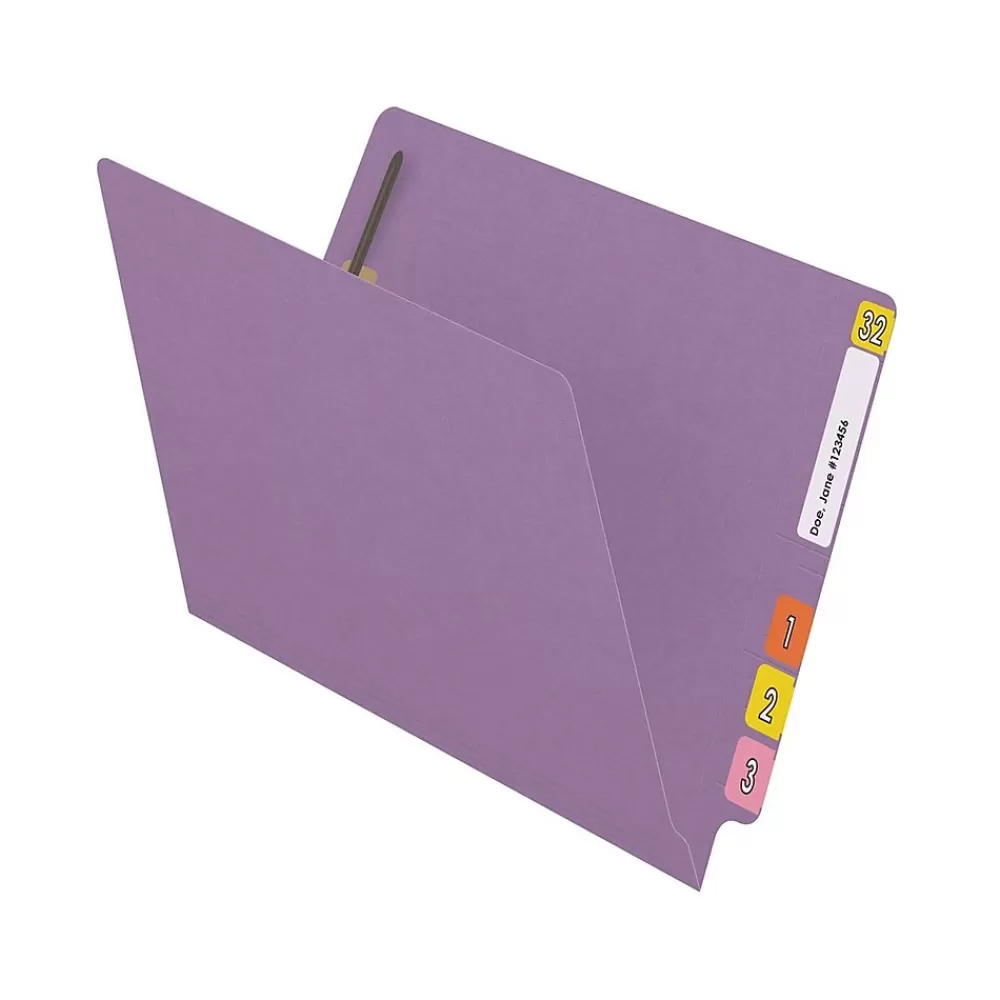 Medical Arts Press File Folders<Reinforced End Tab File Folder, Straight Cut, Letter-Size, Lavender, 50/Box (S-01601-LAV)