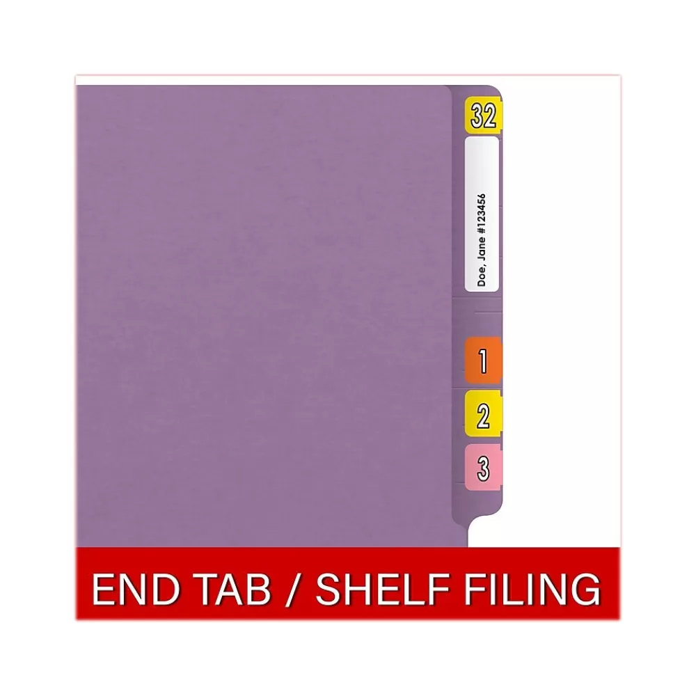 Medical Arts Press File Folders<Reinforced End Tab File Folder, Straight Cut, Letter-Size, Lavender, 50/Box (S-01601-LAV)
