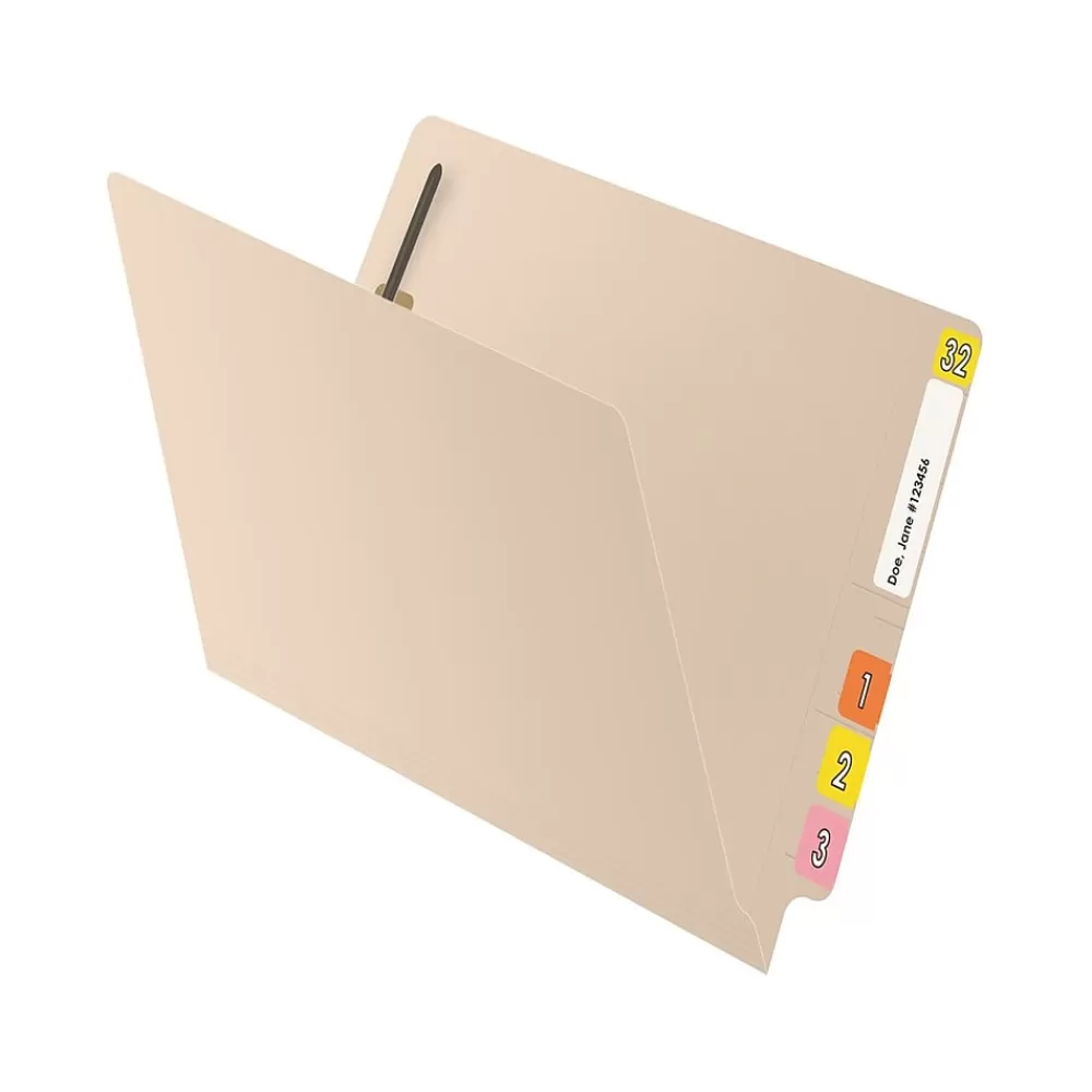 Medical Arts Press File Folders<Reinforced End Tab File Folder, Straight Cut, Letter-Size, Manila, 50/Box (S-01324)