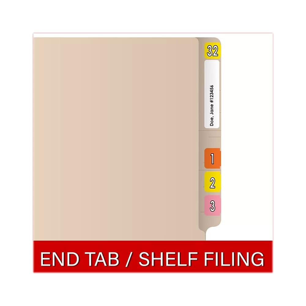Medical Arts Press File Folders<Reinforced End Tab File Folder, Straight Cut, Letter-Size, Manila, 50/Box (S-01324)