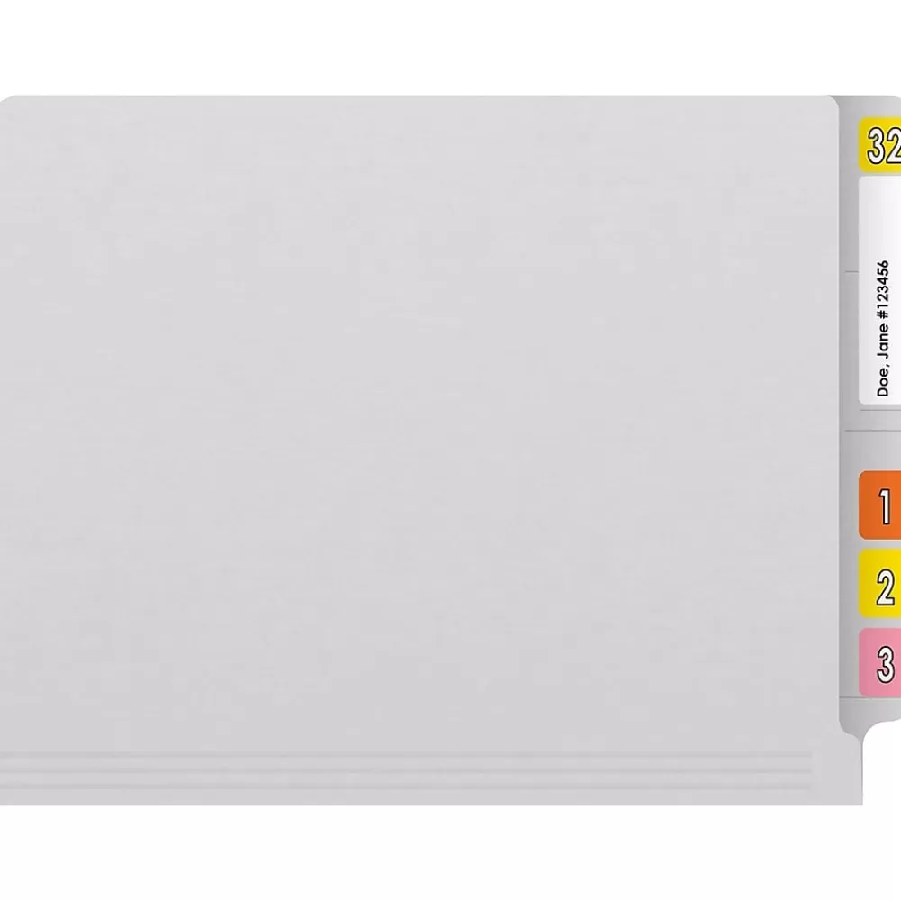 Medical Arts Press File Folders<Reinforced End Tab File Folder, Straight Cut, Letter-Size, White, 50/Box (S-01501-WHT)