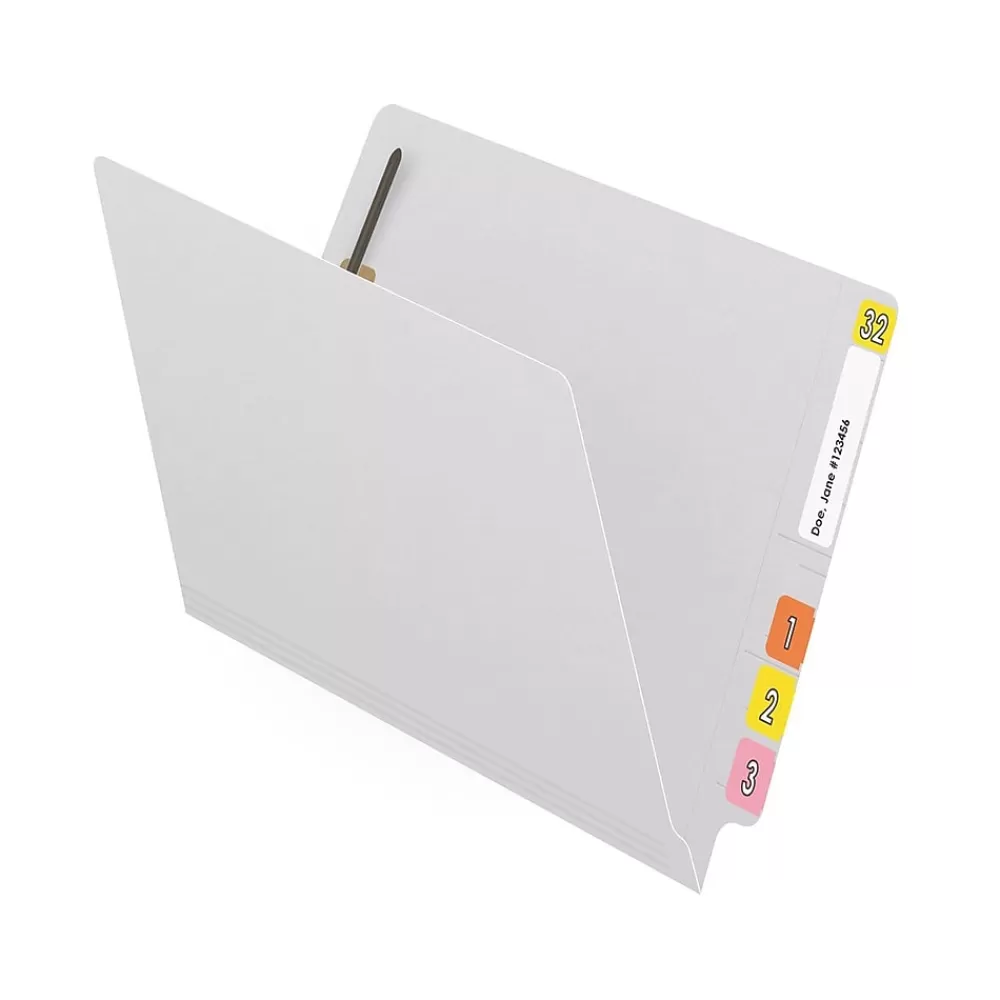 Medical Arts Press File Folders<Reinforced End Tab File Folder, Straight Cut, Letter-Size, White, 50/Box (S-01501-WHT)