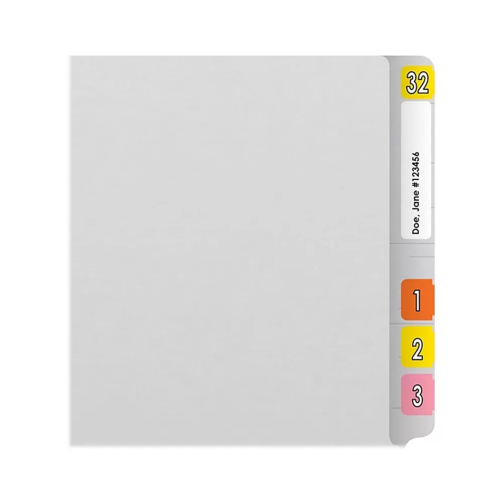 Medical Arts Press File Folders<Reinforced End Tab File Folder, Straight Cut, Letter-Size, White, 50/Box (S-01501-WHT)