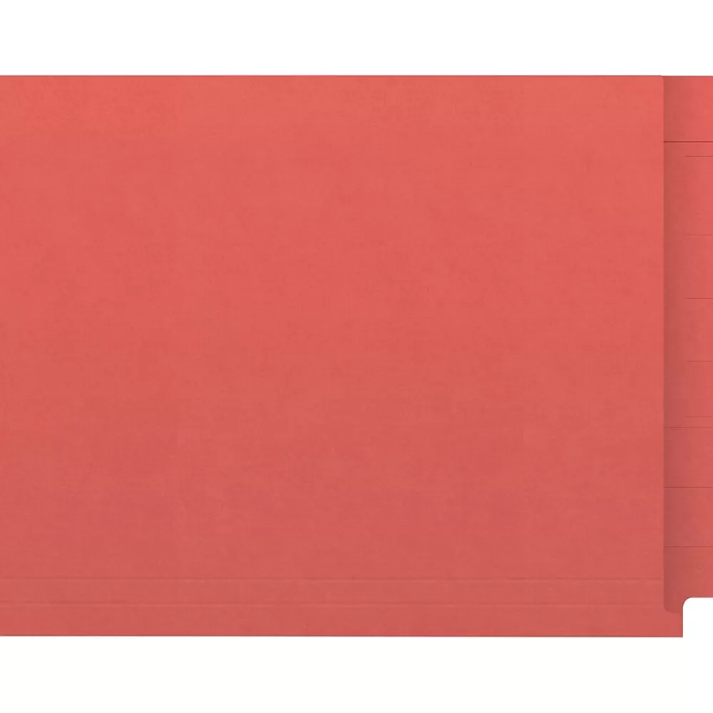 Medical Arts Press File Folders<Reinforced End Tab File Folder, Straight-Cut, Letter Size, Orange, 100/Box (S-09482-ORG)
