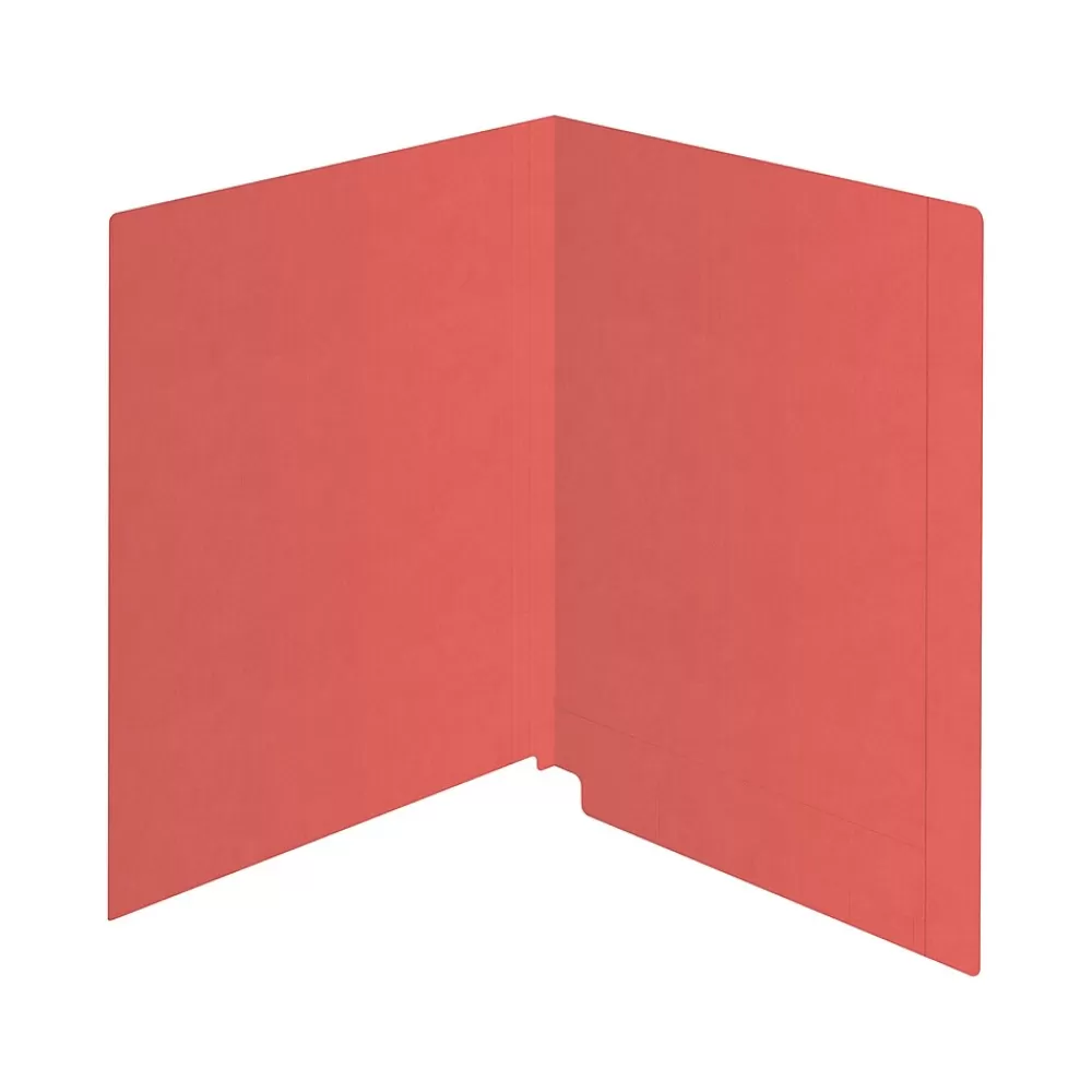Medical Arts Press File Folders<Reinforced End Tab File Folder, Straight-Cut, Letter Size, Orange, 100/Box (S-09482-ORG)