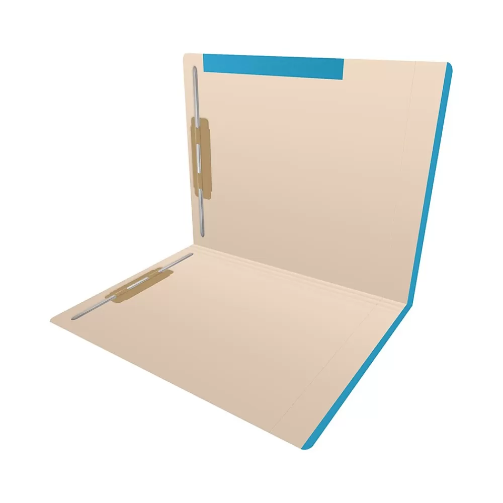 Medical Arts Press File Folders<Reinforced Top Tab File Folder, Full-Cut, Letter Size, Manila/Blue, 50/Box (S-09468-BLU)