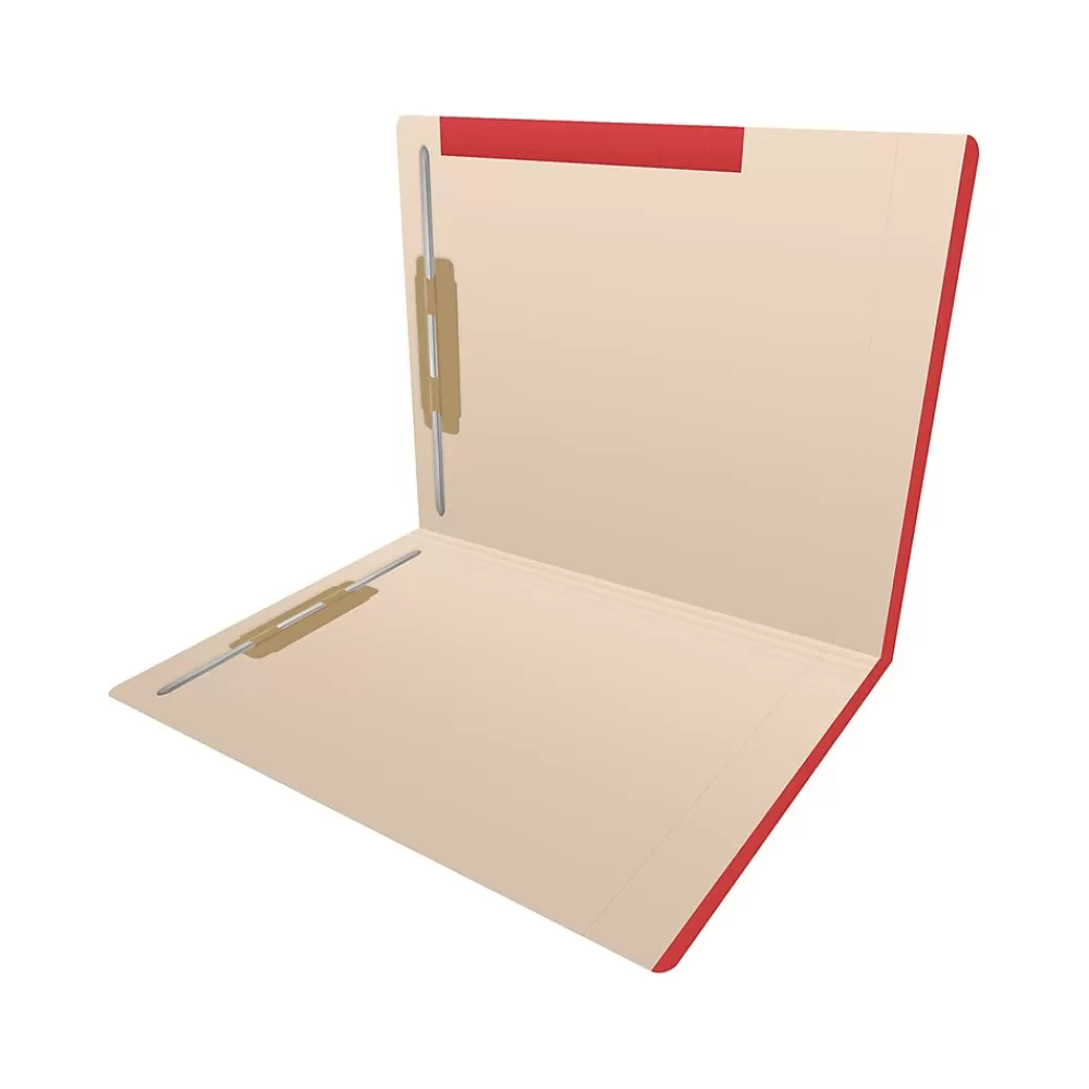 Medical Arts Press File Folders<Reinforced Top Tab File Folder, Full-Cut, Letter Size, Manila/Red, 50/Box (S-09468-RED)