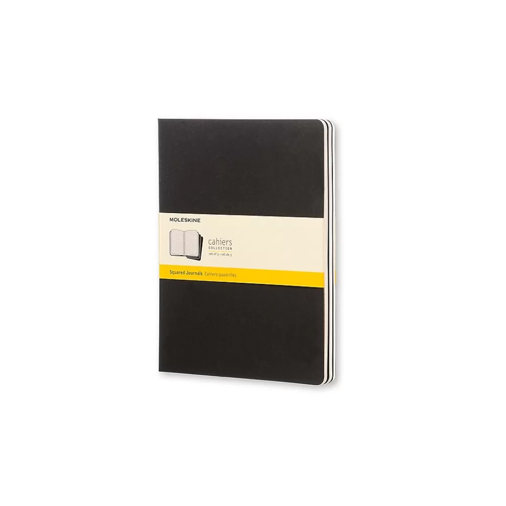 Moleskine Notebooks<Cahier 1-Subject Professional Notebooks, 7.5" x 10", Quad, 60 Sheets, Black (9788883705021)